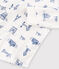 Pigiama bambino fantasia Parigi a costine bianco MARSHMALLOW/blu MAJOR