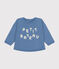 Maglia in tessuto felpato neonato blu BEACH
