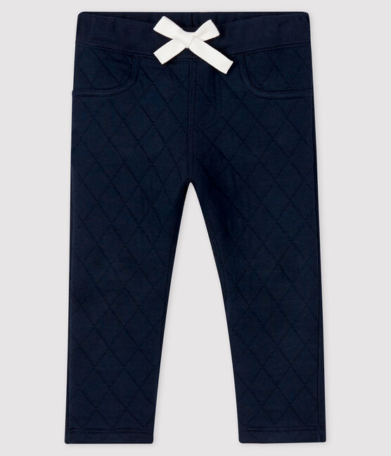 Pantalone in tubique bebè maschio blu SMOKING