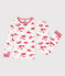 Pigiama bambino unisex in cotone aderente bianco MARSHMALLOW/rosso PEPS
