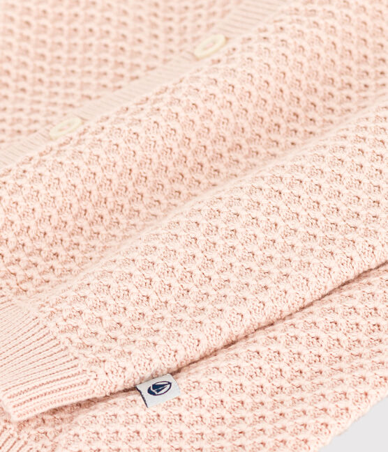 Cardigan in tricot di cotone bebè rosa SALINE