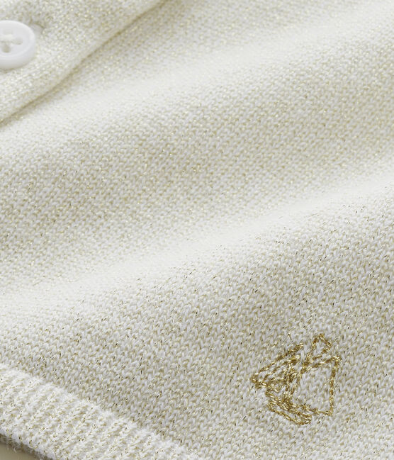 Bolero bambina brillante bianco ECUME/marrone EM DORE