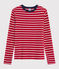 T-shirt iconica scollo rotondo Donna rosso TERKUIT/bianco MARSHMALLOW