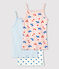 Confezione da 3 canottiere con spalline e gatti bambina cotone variante 1