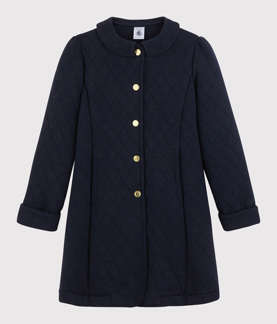 Cappotto in tubique bambina blu SMOKING