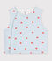 Cardigan senza maniche double face in cotone con stampa a cuori neonato bianco/multicolore
