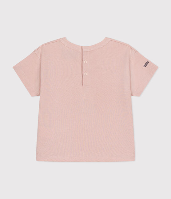 T-shirt Monsieur Madame in cotone neonato rosa SALINE