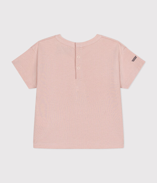 T-shirt Monsieur Madame in cotone neonato rosa