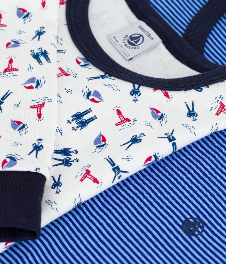 Set di pigiami in cotone fantasia bambino multicolore