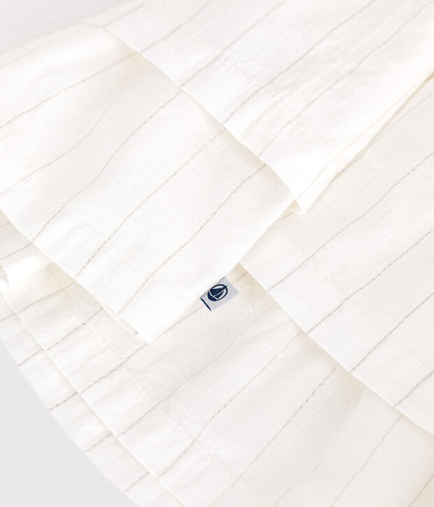 Abito da cerimonia a maniche corte in cotone leggero neonato bianco/grigio