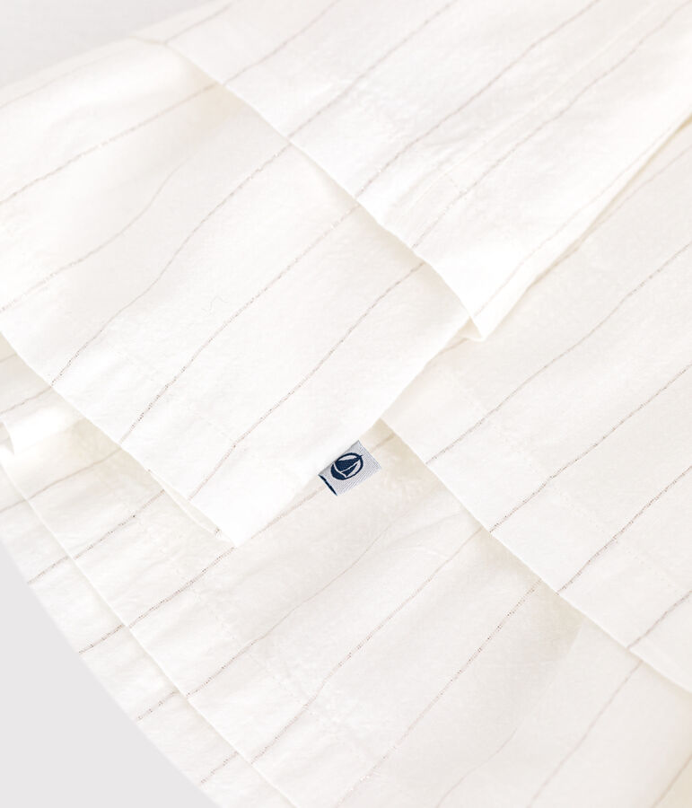 Abito da cerimonia a maniche corte in cotone leggero neonato bianco/grigio