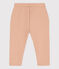 Pantaloni bebè in tessuto felpato tinta unita beige VINTAGE