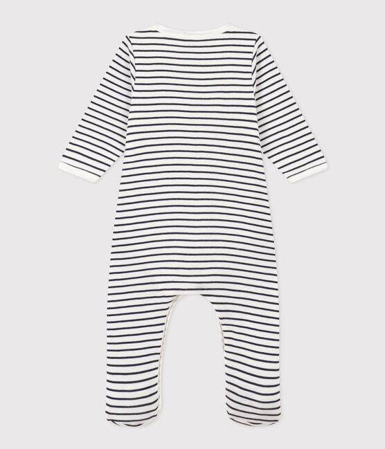 Bodyjama in cotone a righe bianco MARSHMALLOW/blu SMOKING