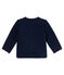 Cardigan in tubique trapuntato neonata blu SMOKING