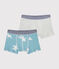 Confezione da 2 boxer fantasia yeti da bambino variante 1