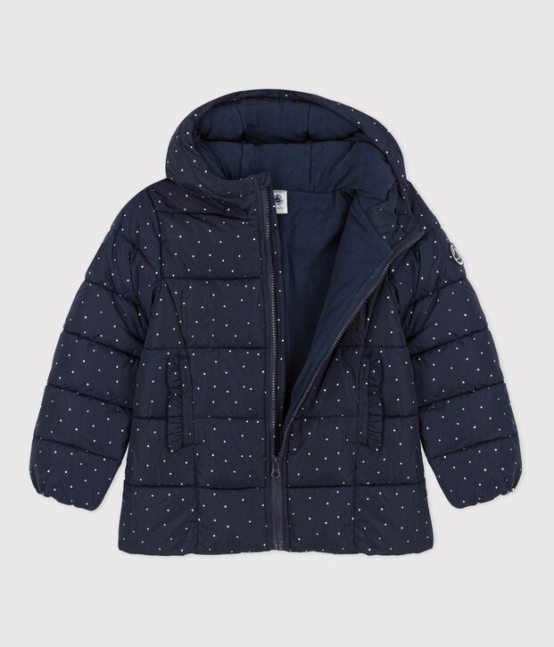 Piumino bambina blu/grigio