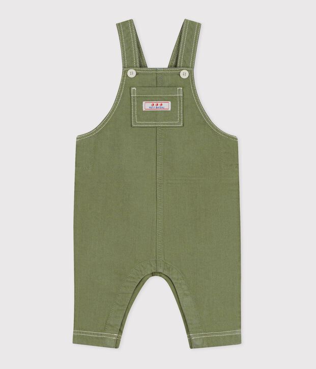 Salopette lunga in denim colorato neonato OLIVINE