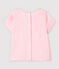 Blusa manica corta in popeline bebè femmina rosa MINOIS/bianco MARSHMALLOW