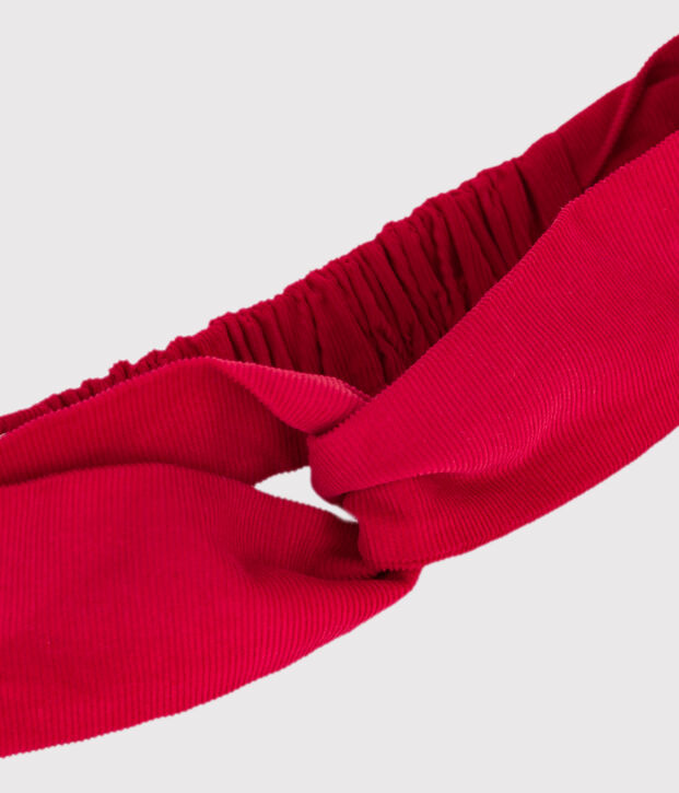 Fascia in velluto bambina rosso