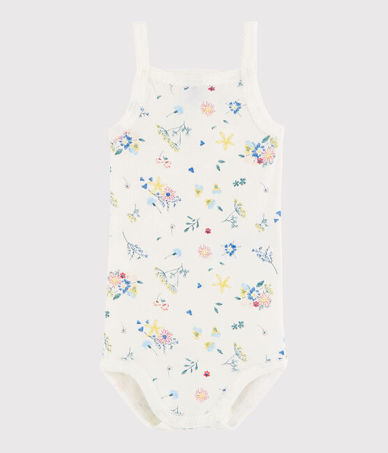 Body con spalline bebè femmina bianco MARSHMALLOW/bianco MULTICO