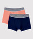 Confezione da 2 boxer ragazzo in cotone ed elastam