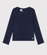 T-shirt bambina a maniche lunghe in cotone
