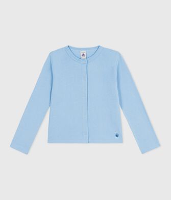 Cardigan in cotone tinta unita bambino