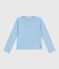 Cardigan in cotone tinta unita bambino blu FLO
