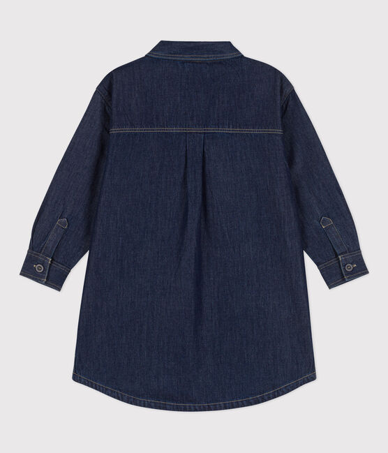 Abito maniche lunghe in denim bambina blu DENIM