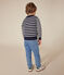 Pullover rigato in lana e cotone bambino blu SMOKING/bianco MARSHMALLOW