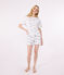 Pigiama corto in cotone stampato Parigi donna bianco MARSHMALLOW/bianco MULTICO
