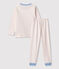 Pigiama fantasia bambina/bambino in cotone biologico bianco MARSHMALLOW/rosso PEPS