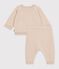 Completo neonato in maglia lavorata fantasia PAIN
