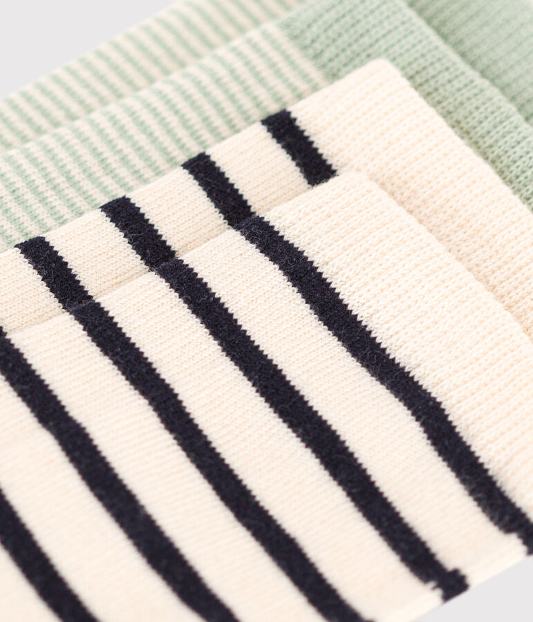 2 paia di calzini bambino in cotone a righe multicolore