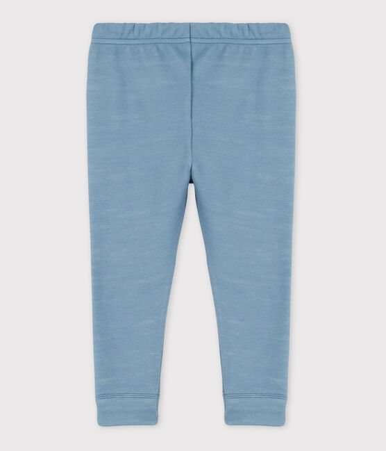 Leggings bebè in jersey di lana e cotone blu ROVER