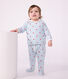 Cardigan senza maniche double face in cotone con stampa a cuori neonato