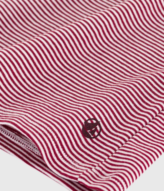 T-shirt L'Iconique a maniche corte in cotone donna rosso AMARANTE/ MARSHMALLOW