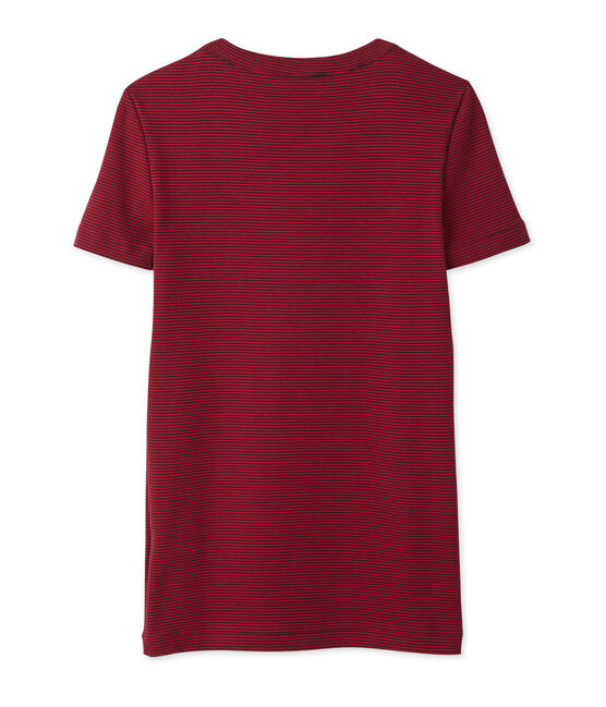 T-shirt donna millerighe blu SMOKING/rosso MARS