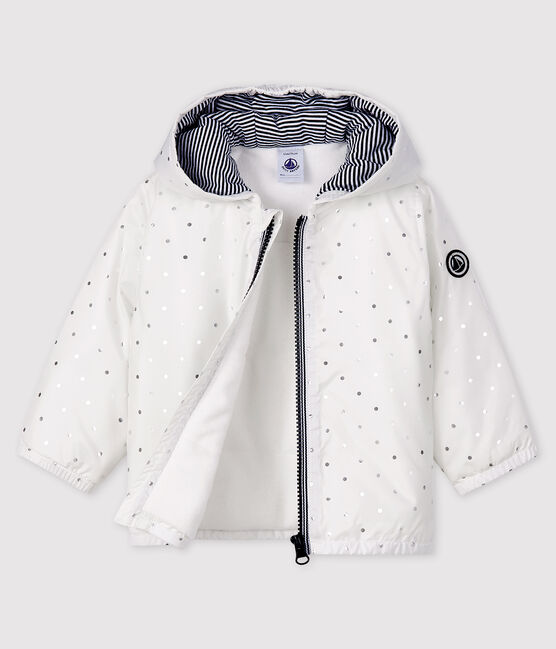 Giubbotto bebè femmina/maschio fantasia bianco MARSHMALLOW/grigio ARGENT