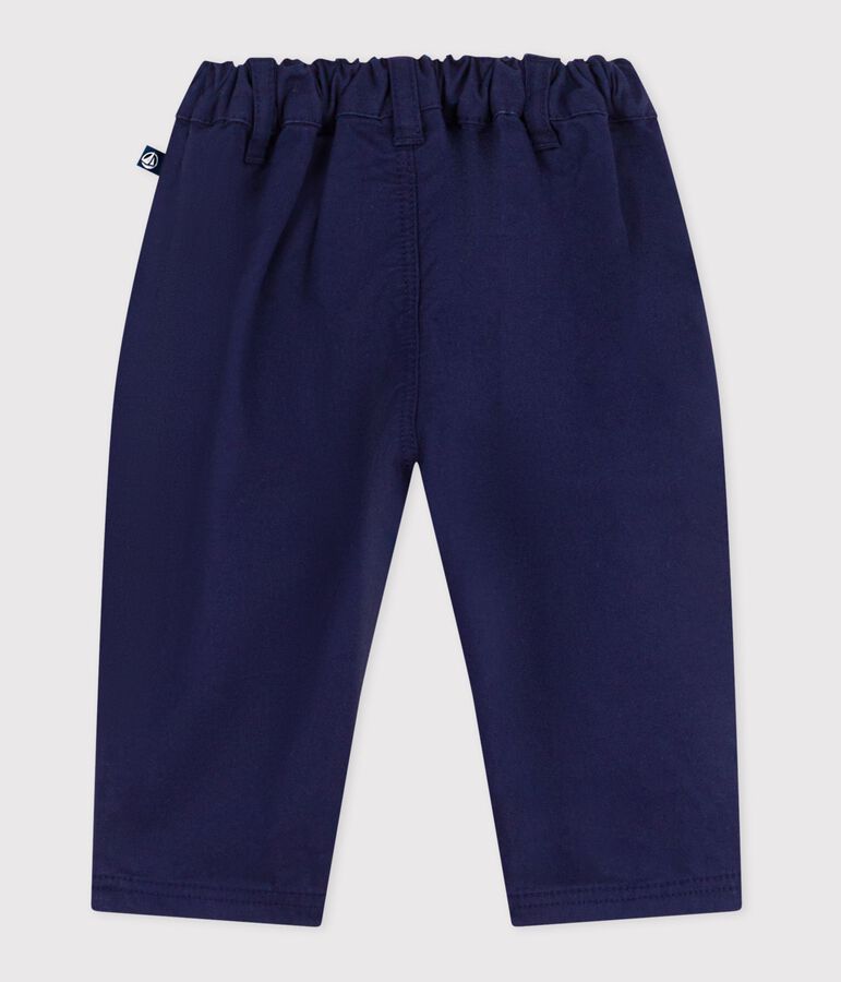 Pantaloni in serge tinta unita neonato blu SOIR