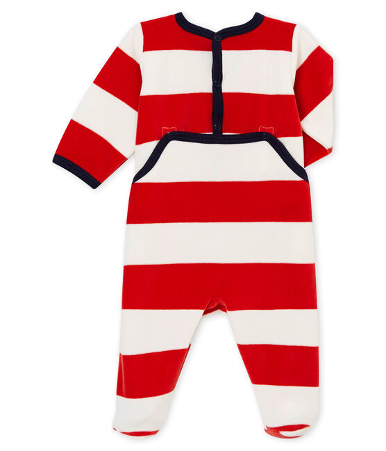Tutina per bebé maschio rosso TERKUIT/bianco MARSHMALLOW