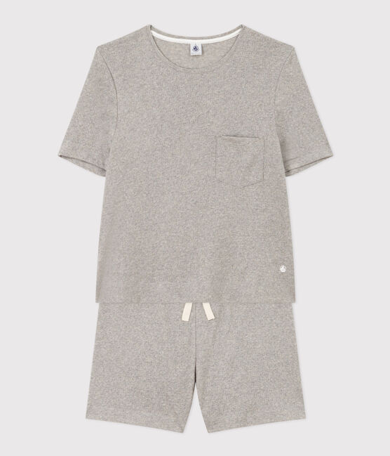 Pigiama donna corto in cotone grigio CHATON CHINE