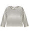 Sweat shirt fille rayé beige COQUILLE/blu SMOKING