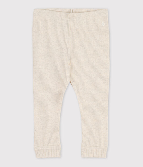 Leggings bebè in maglia a costine beige MONTELIMAR CHINE