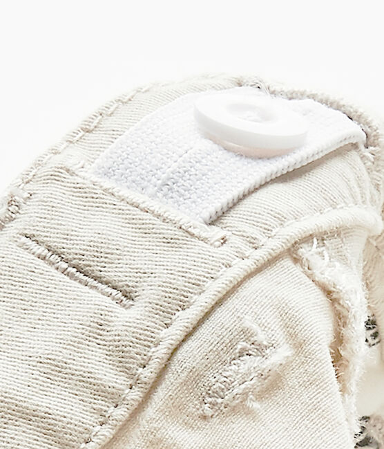 Pantalone bebè bambino in tessuto bianco Feta