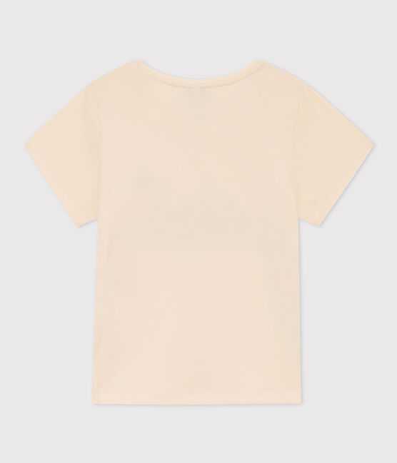 T-shirt bambina in cotone stampato bianco AVALANCHE/ MULTICO