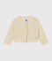 Cardigan per bebé femmina bianco MARSHMALLOW/giallo DORE