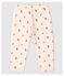 Pantaloni fantasia in molleton bebè femmina rosa FLEUR/bianco MULTICO