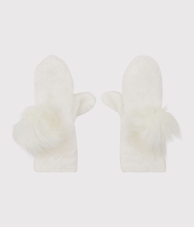 Muffole bambina bianco