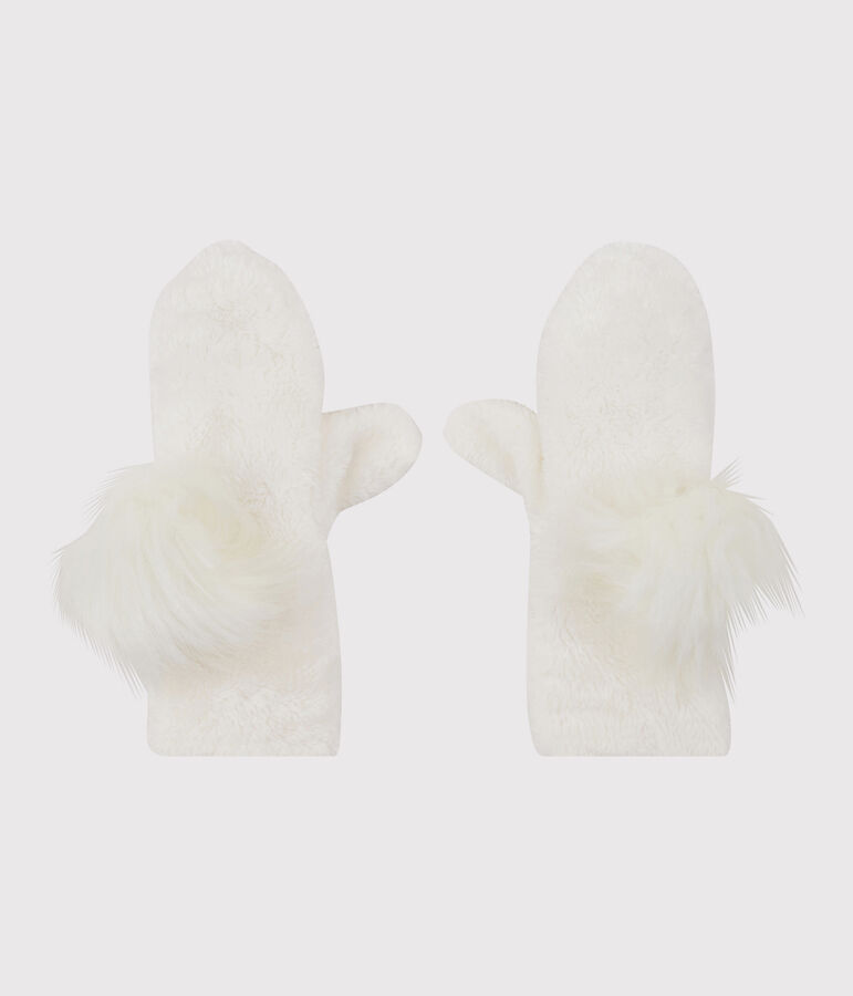 Muffole bambina bianco